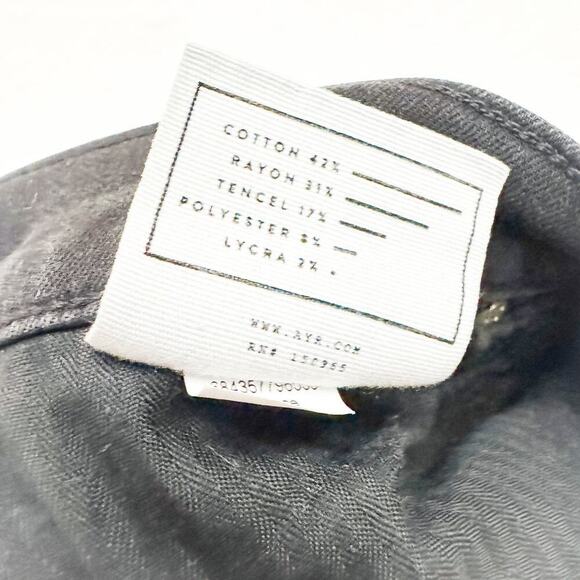 AYR The Chiller Black Denim Jeans Skinny Raw Hem Zip Fly Size 26 x 28 - Picture 8 of 9